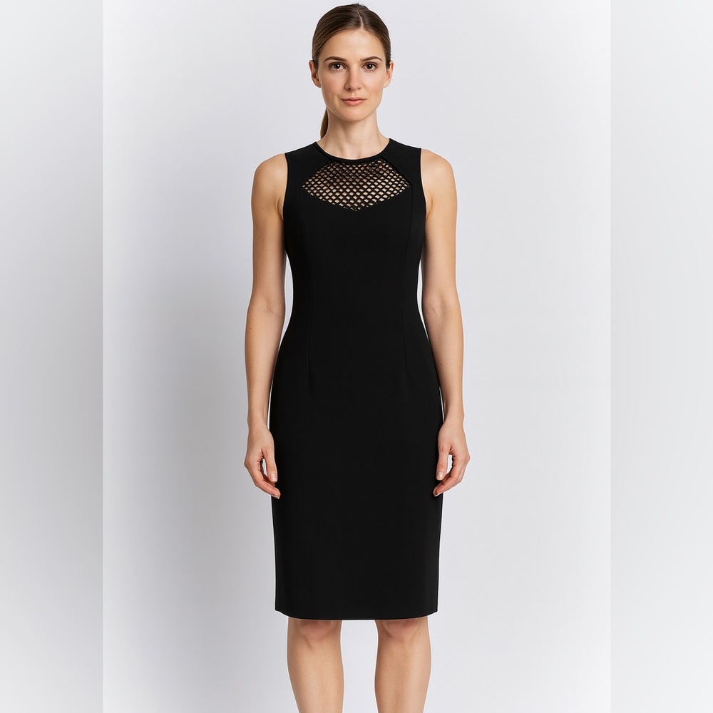 Calvin Klein Black Sheath  Sleeveless Dress